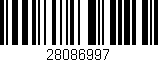 Código de barras (EAN, GTIN, SKU, ISBN): '28086997'