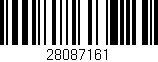 Código de barras (EAN, GTIN, SKU, ISBN): '28087161'