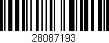 Código de barras (EAN, GTIN, SKU, ISBN): '28087193'