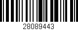 Código de barras (EAN, GTIN, SKU, ISBN): '28089443'