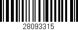 Código de barras (EAN, GTIN, SKU, ISBN): '28093315'