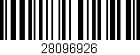 Código de barras (EAN, GTIN, SKU, ISBN): '28096926'