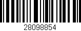 Código de barras (EAN, GTIN, SKU, ISBN): '28098854'