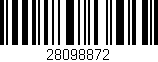 Código de barras (EAN, GTIN, SKU, ISBN): '28098872'