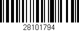 Código de barras (EAN, GTIN, SKU, ISBN): '28101794'