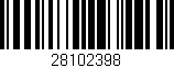 Código de barras (EAN, GTIN, SKU, ISBN): '28102398'