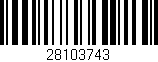 Código de barras (EAN, GTIN, SKU, ISBN): '28103743'