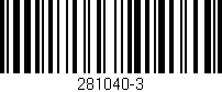 Código de barras (EAN, GTIN, SKU, ISBN): '281040-3'