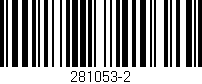 Código de barras (EAN, GTIN, SKU, ISBN): '281053-2'