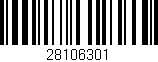 Código de barras (EAN, GTIN, SKU, ISBN): '28106301'
