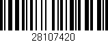 Código de barras (EAN, GTIN, SKU, ISBN): '28107420'