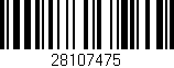 Código de barras (EAN, GTIN, SKU, ISBN): '28107475'