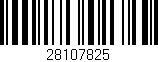 Código de barras (EAN, GTIN, SKU, ISBN): '28107825'