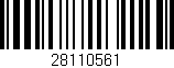 Código de barras (EAN, GTIN, SKU, ISBN): '28110561'