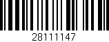 Código de barras (EAN, GTIN, SKU, ISBN): '28111147'