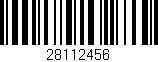 Código de barras (EAN, GTIN, SKU, ISBN): '28112456'