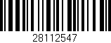 Código de barras (EAN, GTIN, SKU, ISBN): '28112547'