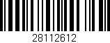 Código de barras (EAN, GTIN, SKU, ISBN): '28112612'