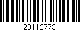 Código de barras (EAN, GTIN, SKU, ISBN): '28112773'