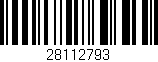 Código de barras (EAN, GTIN, SKU, ISBN): '28112793'