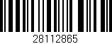 Código de barras (EAN, GTIN, SKU, ISBN): '28112865'