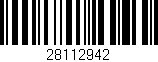 Código de barras (EAN, GTIN, SKU, ISBN): '28112942'