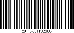Código de barras (EAN, GTIN, SKU, ISBN): '28113-0011302805'