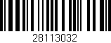 Código de barras (EAN, GTIN, SKU, ISBN): '28113032'