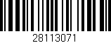 Código de barras (EAN, GTIN, SKU, ISBN): '28113071'
