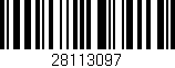 Código de barras (EAN, GTIN, SKU, ISBN): '28113097'
