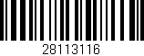 Código de barras (EAN, GTIN, SKU, ISBN): '28113116'