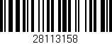 Código de barras (EAN, GTIN, SKU, ISBN): '28113158'