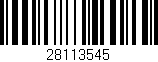 Código de barras (EAN, GTIN, SKU, ISBN): '28113545'