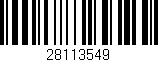 Código de barras (EAN, GTIN, SKU, ISBN): '28113549'
