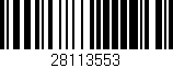 Código de barras (EAN, GTIN, SKU, ISBN): '28113553'