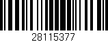 Código de barras (EAN, GTIN, SKU, ISBN): '28115377'