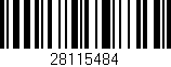 Código de barras (EAN, GTIN, SKU, ISBN): '28115484'