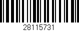 Código de barras (EAN, GTIN, SKU, ISBN): '28115731'