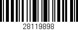Código de barras (EAN, GTIN, SKU, ISBN): '28119898'