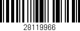 Código de barras (EAN, GTIN, SKU, ISBN): '28119966'