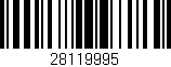 Código de barras (EAN, GTIN, SKU, ISBN): '28119995'