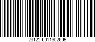 Código de barras (EAN, GTIN, SKU, ISBN): '28122-0011602805'
