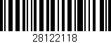 Código de barras (EAN, GTIN, SKU, ISBN): '28122118'