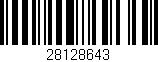 Código de barras (EAN, GTIN, SKU, ISBN): '28128643'