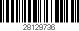 Código de barras (EAN, GTIN, SKU, ISBN): '28129736'