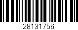 Código de barras (EAN, GTIN, SKU, ISBN): '28131756'