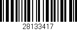 Código de barras (EAN, GTIN, SKU, ISBN): '28133417'