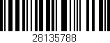 Código de barras (EAN, GTIN, SKU, ISBN): '28135788'