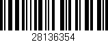 Código de barras (EAN, GTIN, SKU, ISBN): '28136354'