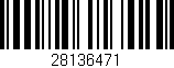 Código de barras (EAN, GTIN, SKU, ISBN): '28136471'